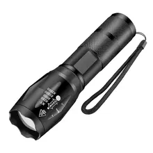 A100 Outdoor Led Oplaadbare Zoom Mini Power Torch Zaklamp T6