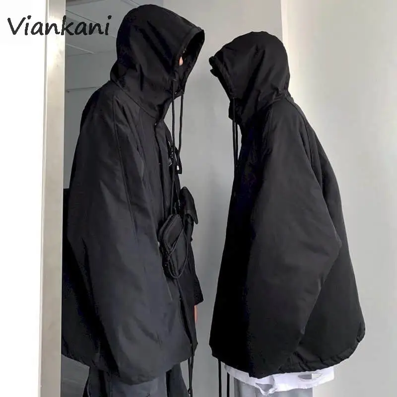 Стеганая куртка в стиле панк для мужчин и женщин новинка зимы 2022 утепленная