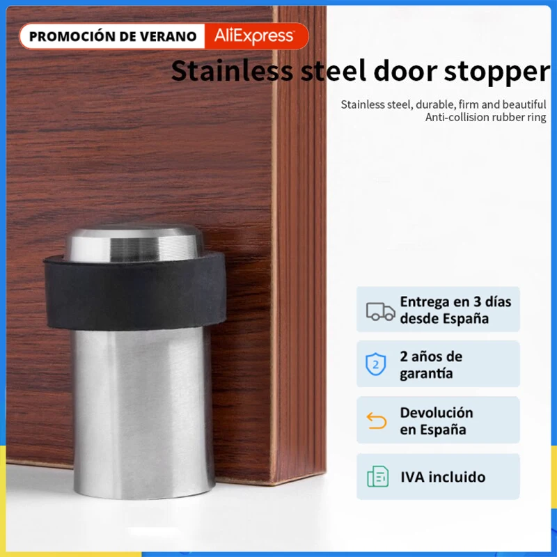 

Door Stopper Stainless Steel Cylindrical Floor Door Stop For Home Office Protect Walls And Furniture Protective Home Door Stoppe