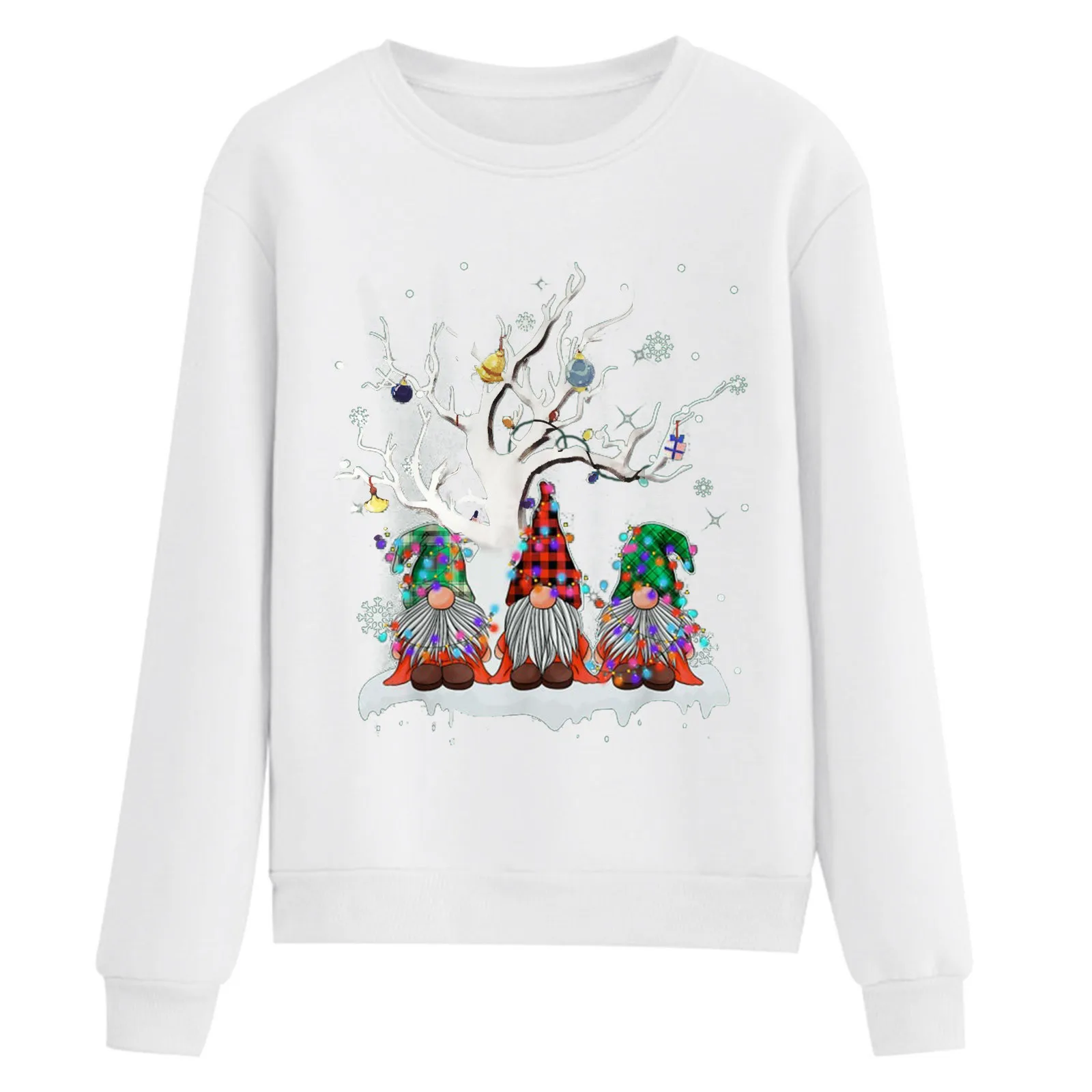 Свитшот с длинными рукавами и круглым вырезом