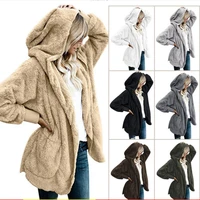 winter coat for women faux fur fleece jacket sherpa lined zip up hoodies cardigan womens plus size fashions cape coat