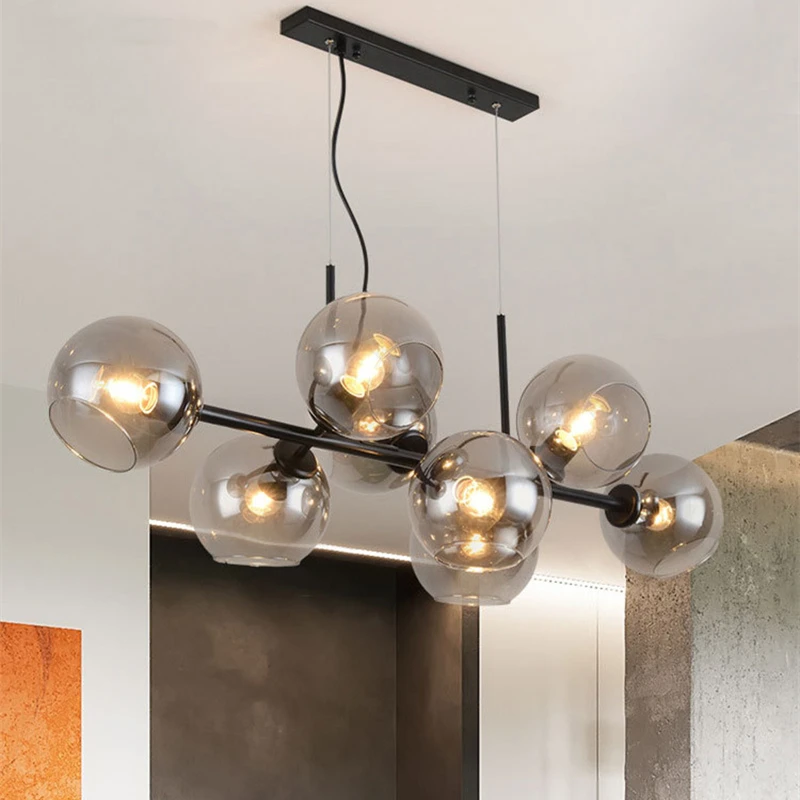 

Postmodern pendant lights Simple Magic Bean glass pendant lamp Creative Personality Living Room Dining Room kitchen island light