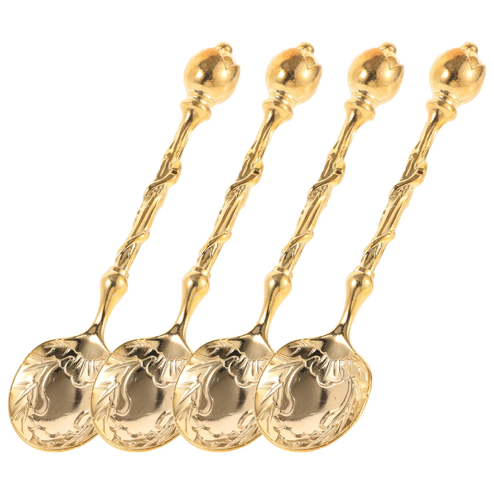 

4 шт. винтажные ложки для кофе из нержавеющей стали