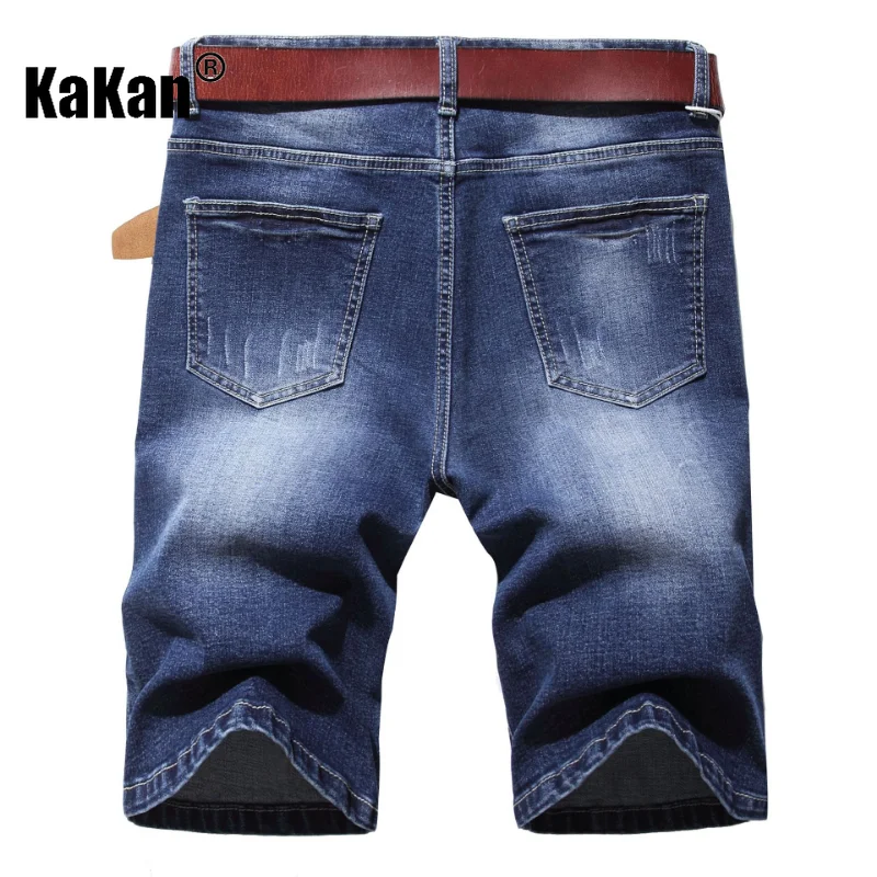 Kakan - European and American Summer New Torn Denim Men's Clothing, Men's Denim Capris Jeans K21-329