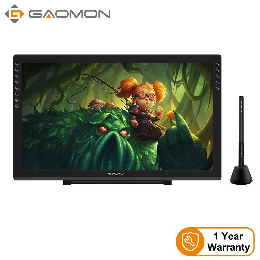 GAOMON PD2200 21.5 Inch Graphic Tablet Display with Full HD 92% NTSC Gamut Screen 8192 levels Battery-free Pen&Tilt Function