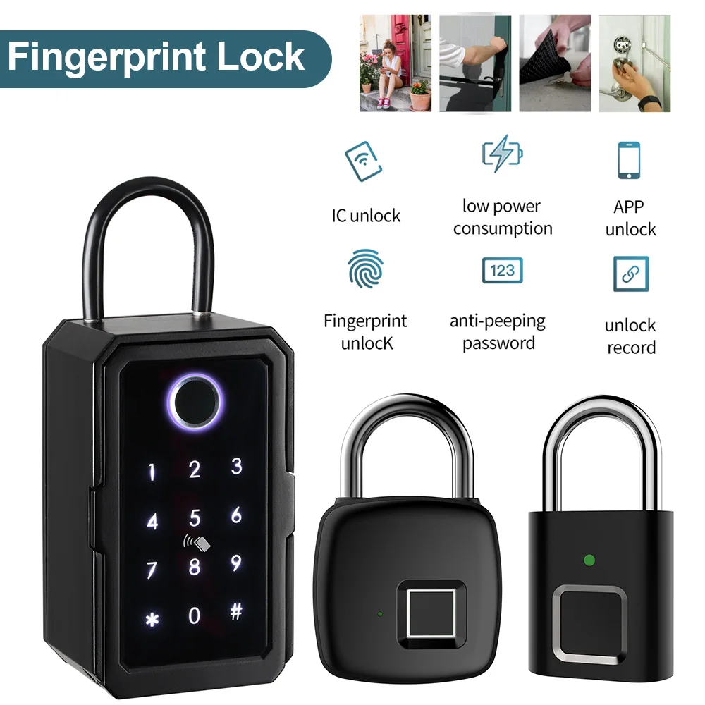 

Fingerprint Lock assword Remotely Unlock Digital Lock TUYA/TTLOCK APP Keyless Entry USB Rechargeable Bluetooth-compatible