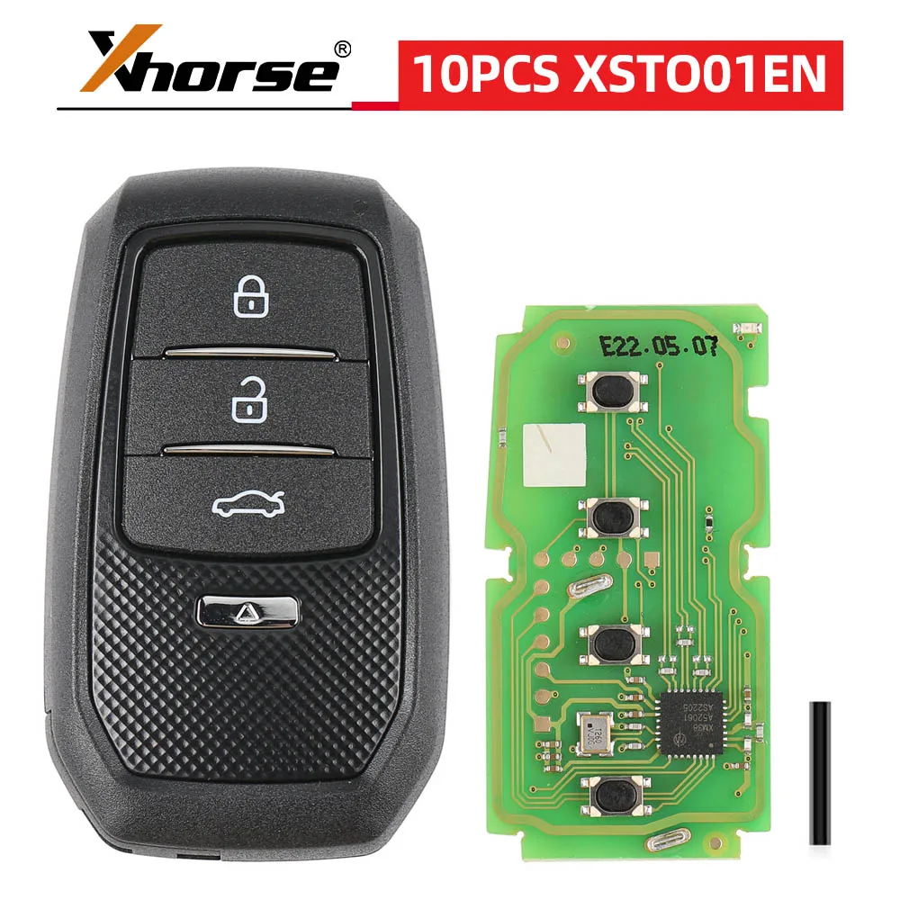 10 шт./лот Xhorse XSTO01EN для Toyota XM38 смарт-ключ 4D 8A 4A все в одном с корпусом ключа
