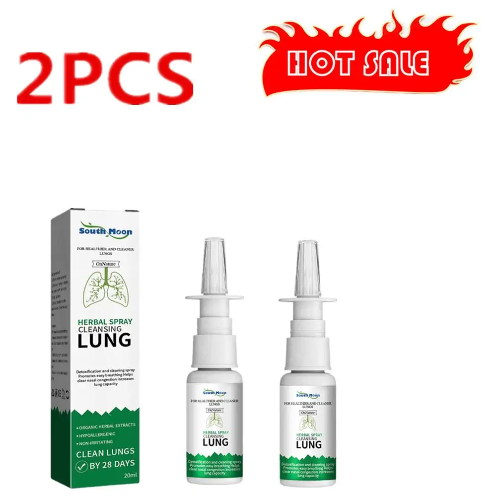 2x20 мл травяной очищающий спрей для легочной детоксикации курильщиков раствор от
