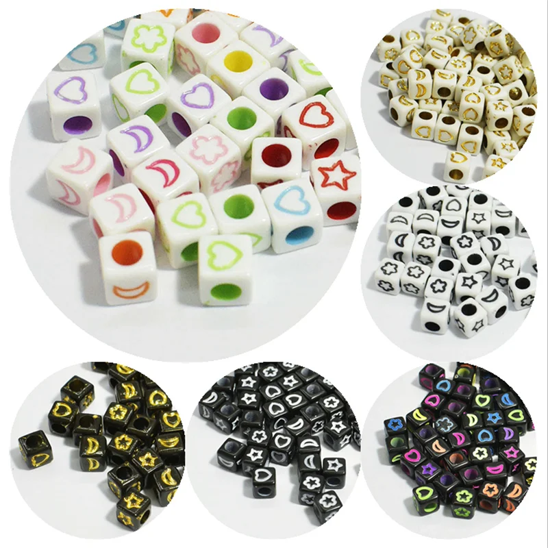 

DIY 6mm 100/200/300/400/500pcs mixed round expressionbraceletsbracelets braceletBracelet Necklace For Jewelry Making