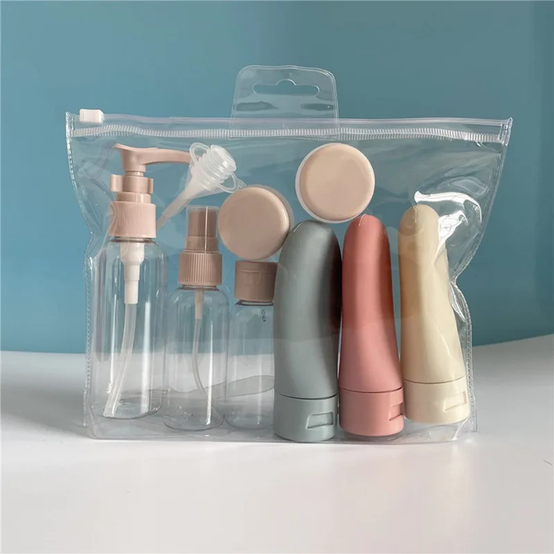 

Travel Refillable Bottle Set Spray Lotion Shampoo Shower Gel Tube Bottling Cosmetic Empty Liquid Container Portable Tool