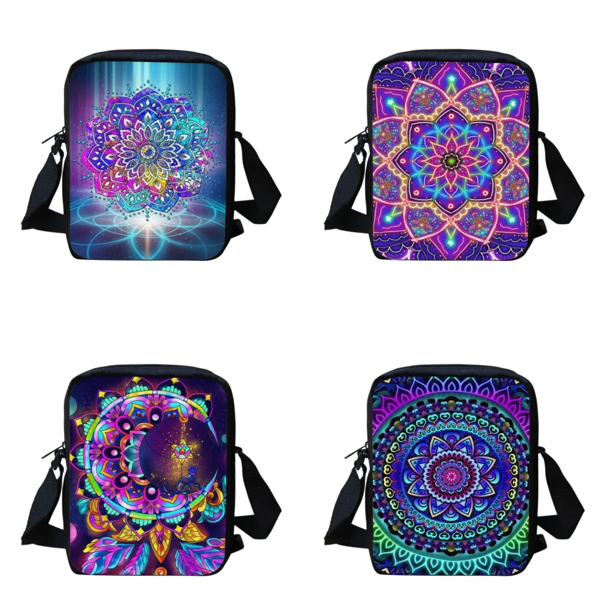 

Cross Body Bags for Men Small Women Totes Schoolbag Mandala Design Fashion Boys Bookbags Satchel Versatile Men's Shoulder 2023