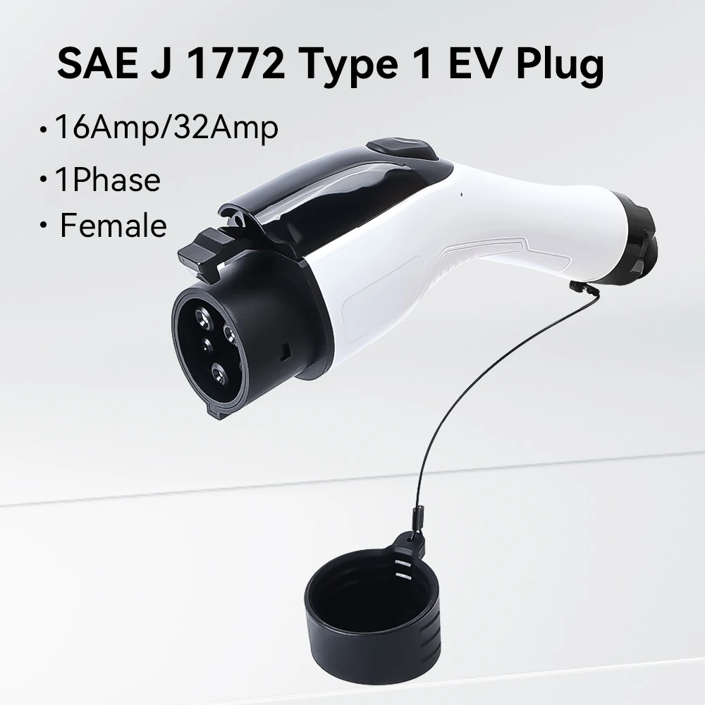 Фото ADPOW Портативный 16/32A Тип1 SAE J1772 Вилка EV 1 фаза 3,5 кВт Зарядный пистолет для электромобиля Головка медного сплава Посеребрение IP55 №2