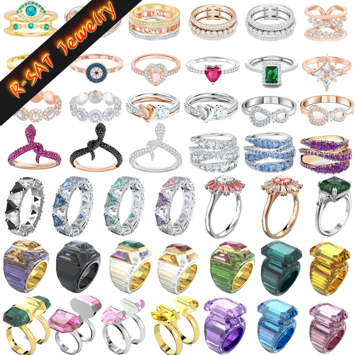 

Original SWA Ring 2023 New Trends Jewelry High Quality Charms Bow Fox Bee Butterfly Brick Twisted Ring for Women Gift With Logo