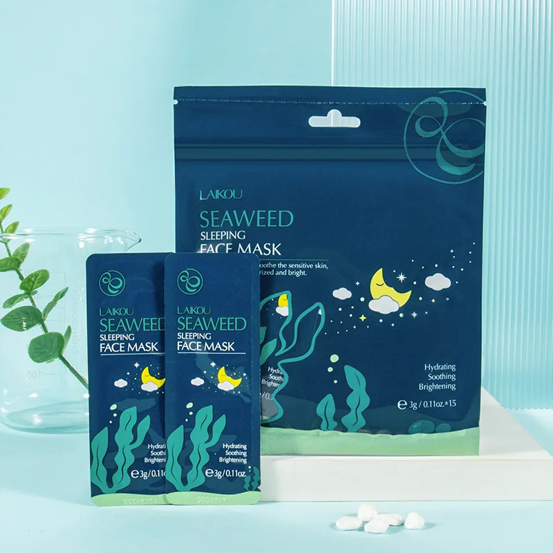 

Seaweed Extract Sleeping Mask Disposable Face Mask Moisturizing Oil Control Repairing Smoothing Hydrating Skin Care