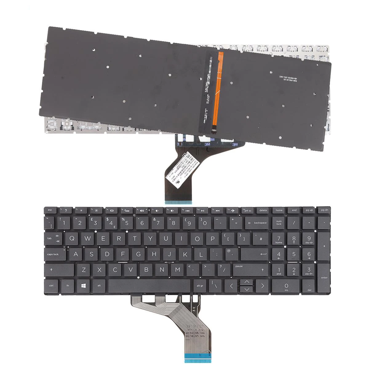 

Клавиатура для ноутбука HP 15-dw0027ns 15-dw0028ns 15-da0085ns 15-da0090ns 15-da0095ns, черная с подсветкой