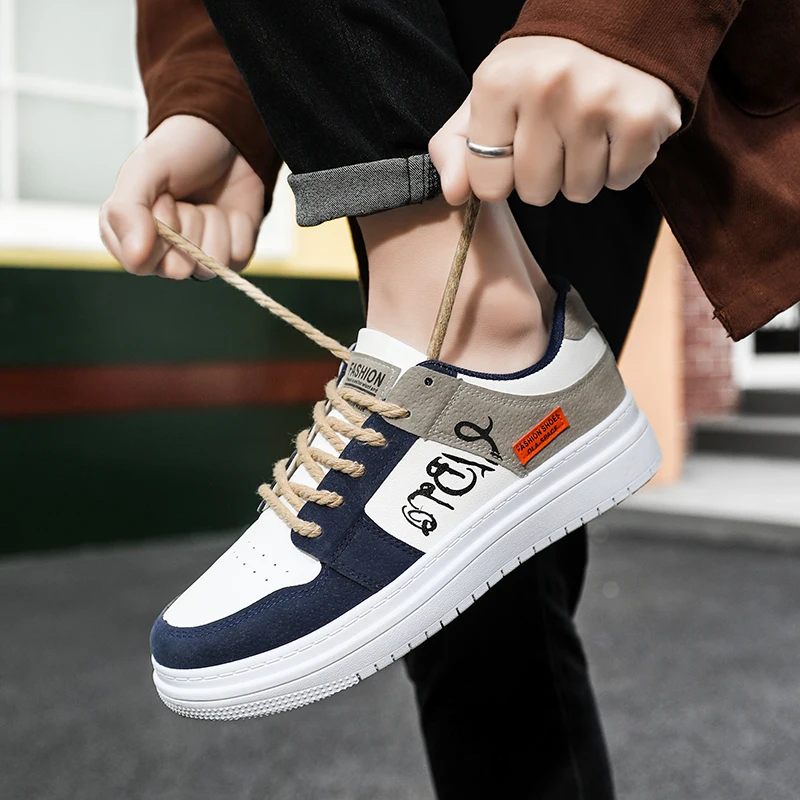 

Кроссовки мужские на плоской подошве, повседневные небольшие, Нескользящие, классические, в британском стиле, белые, осень 2023