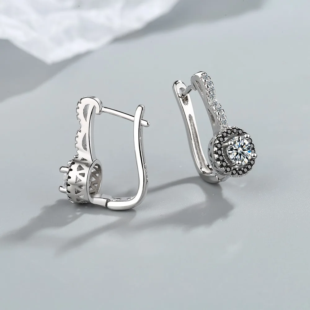 

DIWENFU Real 925 Silver Sterling VS2 Diamond Earring for Women Aros Mujer Oreja Bizuteria Silver 925 Jewelry Diamond Gemstone