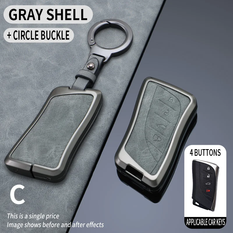 

Кожаный чехол для автомобильного ключа из цинкового сплава для Lexus NX ES UX US RC LX GX IS RX 200 250h 350h LS 450h 260h 300h UX200 Аксессуары для ключей