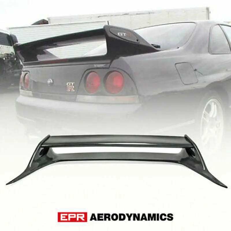 

Для Nissan R33 Skyline GTR OE Style углеродное волокно черный глянцевый задний спойлер крыло автомобиля внешние аксессуары комплекты кузова