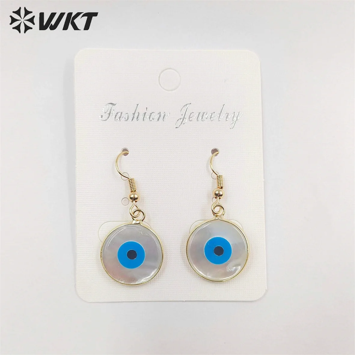WT-E162 2016 хит продаж серьги от сглаза с рамкой женские золотой ракушкой ювелирные