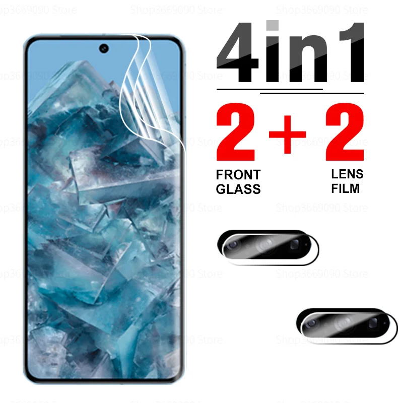 

4in1 Hydrogel Film Screen Protector For Google Pixel 8 Pro Camera Lens Protection Googe Pixel 8Pro Pixel8 Pixel8Pro 5G Soft Film