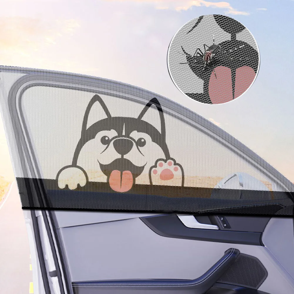 

Parts Car Sunshade Replacement Sun Shade UV Protect Universal 2 Pcs Accessories Anti-mosquito Curtain Brand New