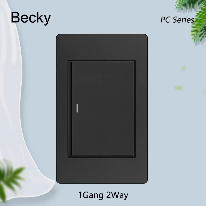 

Прямоугольный кулисный переключатель 16А 2-х клавишный