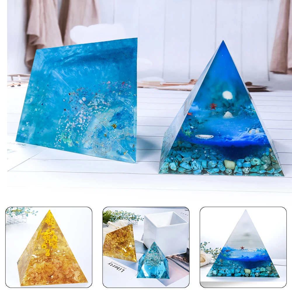 

Transparent Pyramid Silicone Mould DIY Resin Decorative Craft Triangle Jewelry Decor Making Tool Mold Resin Molds For Jewelry