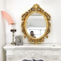 golden wall art mirror elegant bathroom american long mirror wedding wall makeup living room wand decoratie hower mirror gift