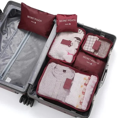 6 шт./набор, сумка для путешествий, комплект, переносная одежда для багажа, аккуратный Органайзер, шкаф, костюм, чехол, чехол, обувь, упаковочные пакеты для кубиков