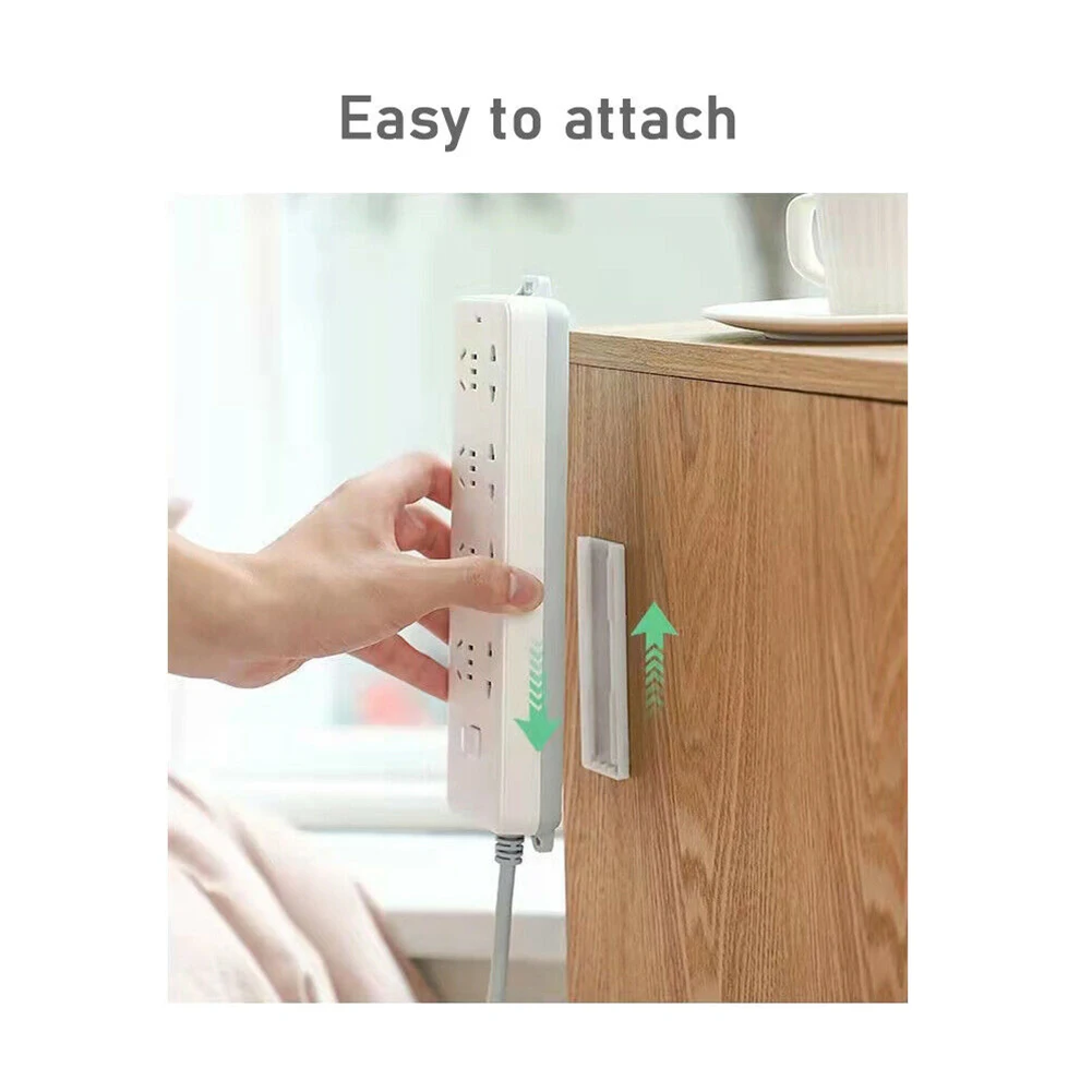 

2pcs Plug & Extension Socket Holder Plug Organiser Power Strip Holder Wall-Mount Lead Organiser Socket Holder Electrical Tool