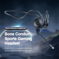 2021 new low latency gaming headphone bone conduction bluetooth 5 0 earphone sport running waterproof wireless bluetooth headset