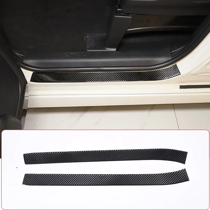 

For Honda N-BOX JF3 JF4 2017-2021 Soft Carbon Fiber Car External Threshold Bar Welcome Pedal Sticker Car Accessories