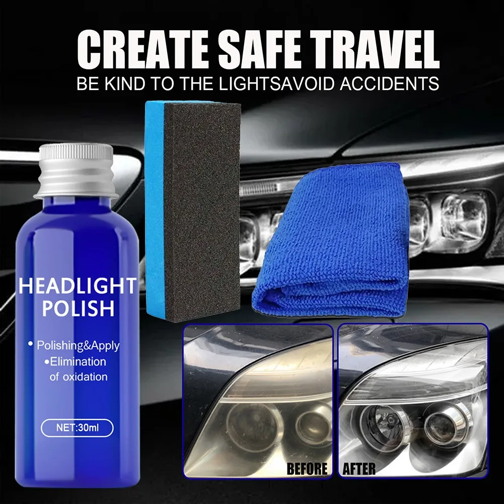 

10ml/30ml/50ml Car Headlight Repair Fluid Headlight Polish Liquid Scratch Removal Care Kit Cleaner Refurbish