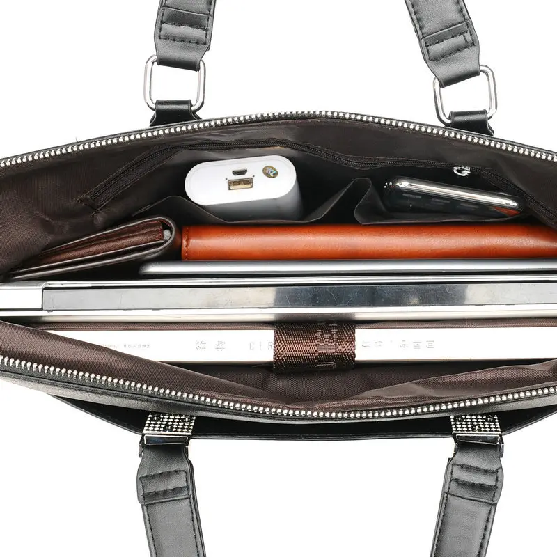 Brand Men's Bag Men's Handbag Horizontal Business Briefcase Men's Casual Computer Bag Laptop Shoulder Bag Messenger Work Bag