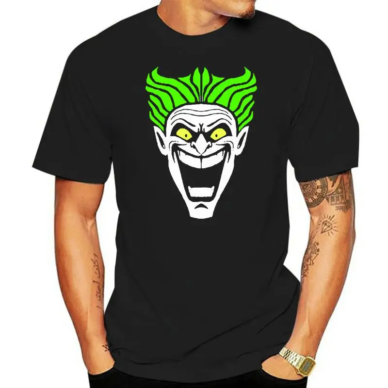 

Футболка Joker летняя Стильная хлопковая трендовая дизайнерская Базовая футболка с круглым вырезом и надписью против морщин