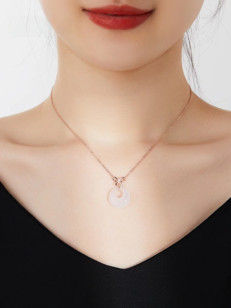 Ожерелье из стерлингового серебра с пряжкой Vana Peace женское легкое роскошное