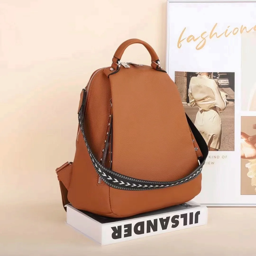 

Women Backpacks Genuine Cow Leather Shoulder Bag Female Fashion Backpack
