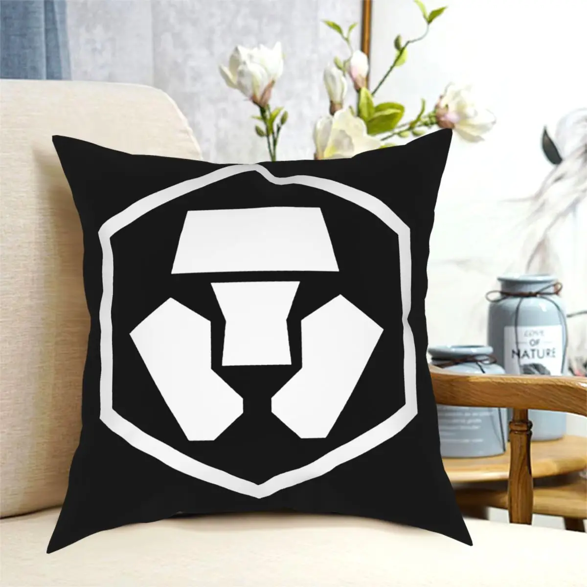 

Crypto.com Coin CRO, Cryptocurrency Crypto Com Coin Cryptocom Grey Ethereum Cushions for Sofa Creative Cushion Covers