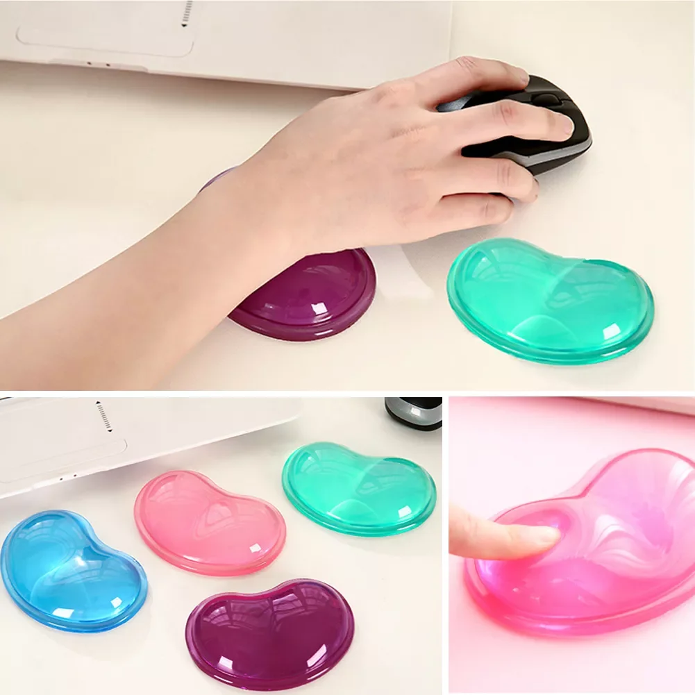

Game Mouse Pad Silicone Heart-shaped Wrist Pad Wavy Comfort Gel Computer Mouse Hand Wrist Rests Support Cushion Pad