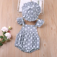 sodawn summer jumpsuit new infant polka dot romperhat clothes for newborn kid clothes baby girl clothes