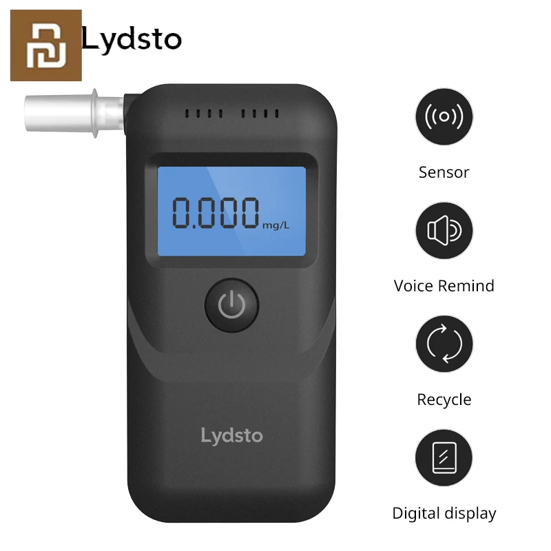 

Xiaomi Lydsto Alcohol Tester Handheld Digital Alcohol Breath Tester Breathalyzer Analyzer LCD Display Mini Blowing Tester