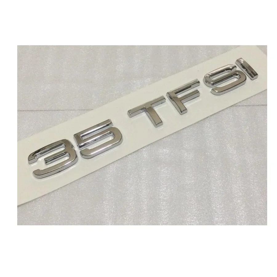 Значки хром 35TFSI 40TFSI 45TFSI 50TFSI 55TFSI символы эмблемы для Audi A3 A4 A5 A6 A7 A8 A4L A6L A8L Q3 Q5 Q7 Q8 Q8L