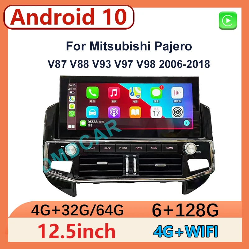 

Android Auto 12.5" For Mitsubishi Pajero V87 V88 V93 V97 2006-2018 Radio Coche Central Multimidia Video Player Wireless Carplay