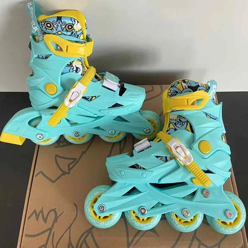 Sunisif роликовые коньки Patines en linea с тормозом 83A Колеса из полиуретана регулируемый