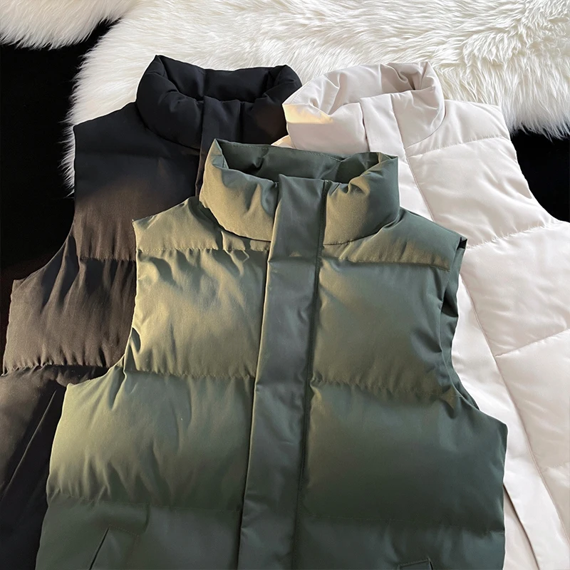 EOENKKY/Casual winter Fashion Mens Jacket Male Cotton Men's Vest Men Thicken Waistcoat Thermal Soft Vests Sleeveless Vest