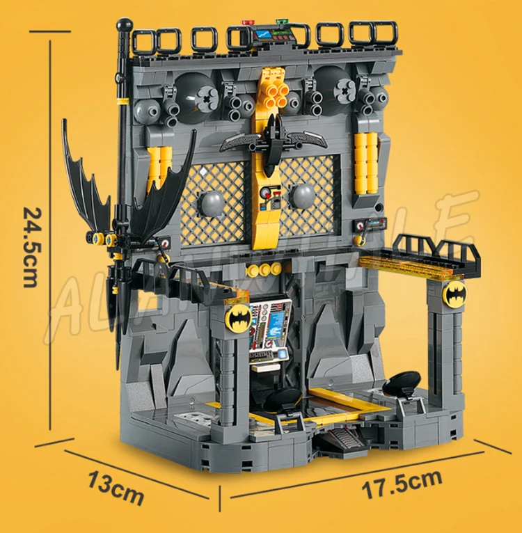 1181 шт. Super Fighter BatMech черные шарниры робота подвижная гаражная платформа база 7143