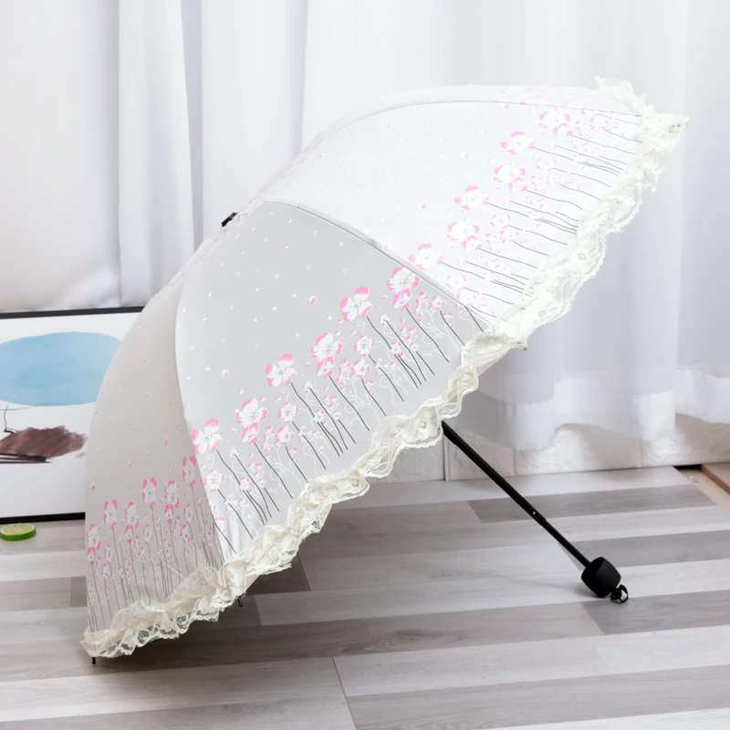 

Женский зонт для девушек, Белый УФ кружевной козырек, зонтик, уличный большой роскошный Ультратонкий двухслойный тент Upf50 Guarda Chuva Tent