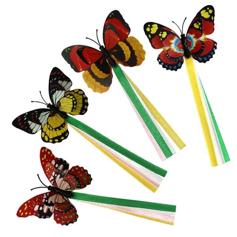 

Butterfly Cat Toy Replacement Cat Toy Stick Replacement Flutter Butterfly Chaser Realistic Attractive Cat Butterfly Toy