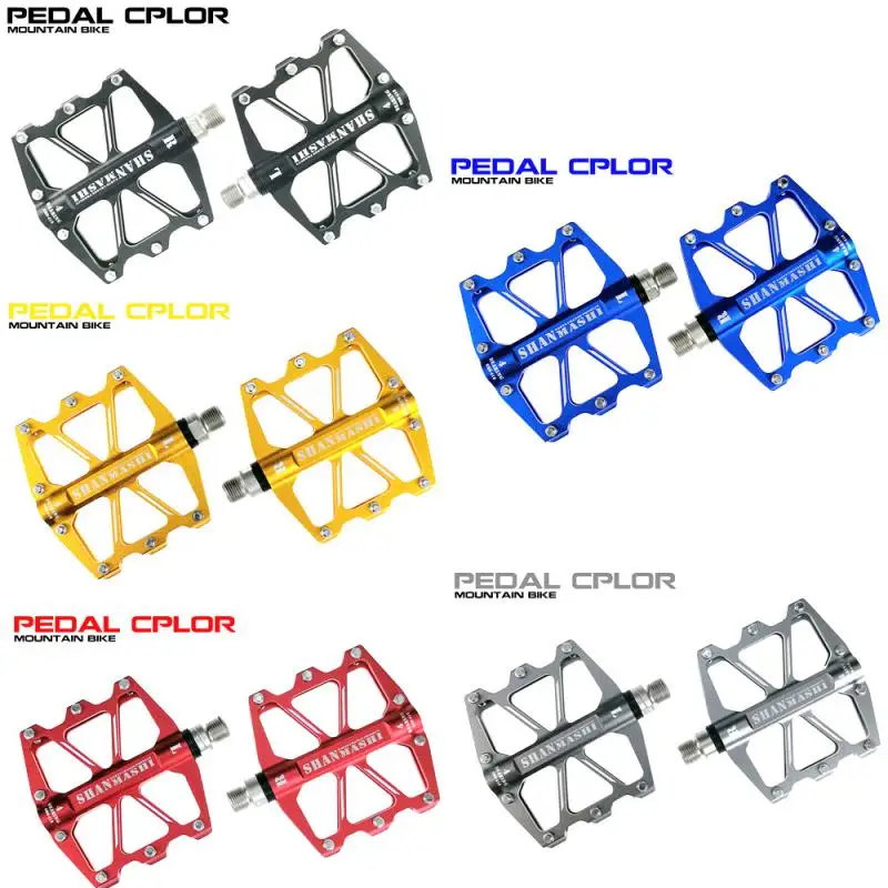

2pcs New Aluminum Alloy Non-Slip Mountain Bike Pedal 9/16" Platform Pedals Cycling MTB BMX 4 Sealed Bearings Pedal for Bicycle